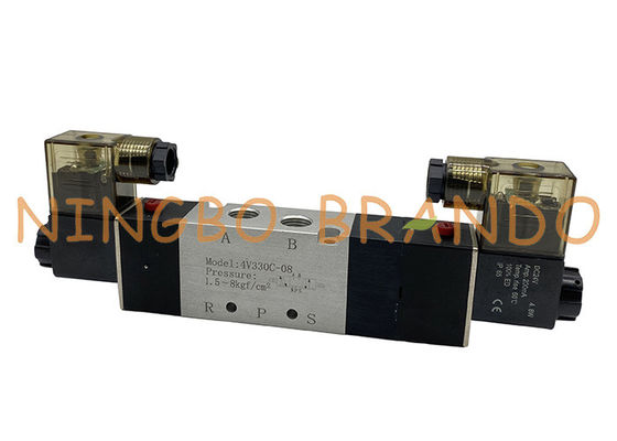 4V330C-08 1/4'' 5/3 Way Terminal Grommet Pneumatic Solenoid Valve