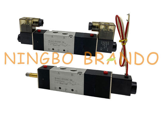 4V330C-08 1/4'' 5/3 Way Terminal Grommet Pneumatic Solenoid Valve