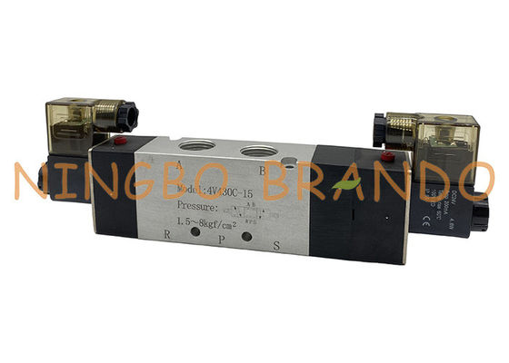 4V430C-15 5/3 Way Internal Pilot Pneumatic Solenoid Valve