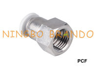 PCF Female Straight Pneumatic Hose Fittings Push To Connect 1/8'' 1/4''