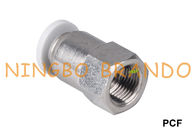 PCF Female Straight Pneumatic Push To Connect Fittings 1/8'' 1/4'' 3/8'' 1/2''