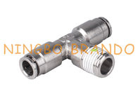 Male Branch Tee Brass Pneumatic Push Fit Connectors 1/8'' 1/4'' 3/8'' 1/2''