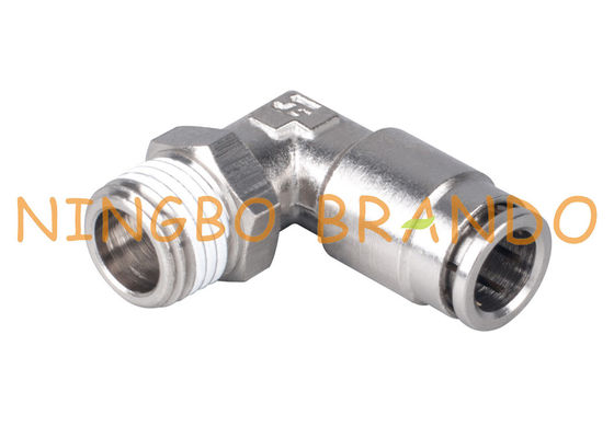 Brass Pneumatic Push Fit Connector Male Elbow Swivel 1/8'' 1/4'' 6mm 8mm