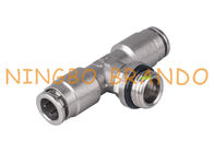 Push To Connect Pneumatic Hose Fittings Male Branch Tee 1/8'' 1/4''