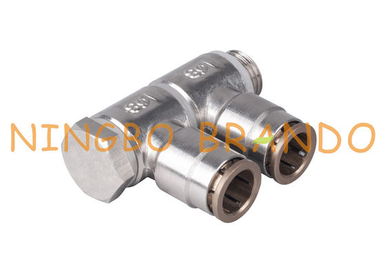 Double Male Banjo Push To Connect Air Line Fittings 1/8'' 1/4'' 6mm 8mm