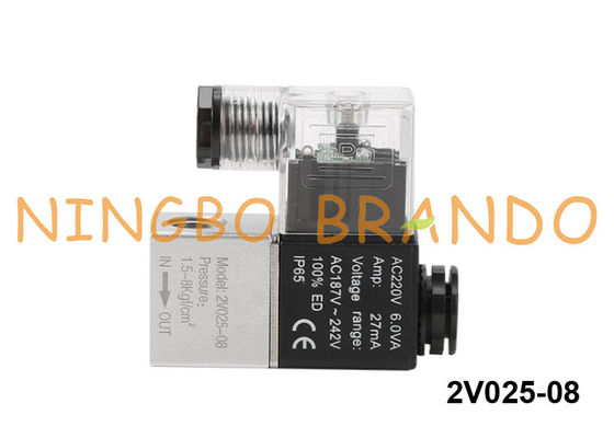 2V025-1/4 2/2 Way Pneumatic Solenoid Valve 24VDC 12VDC