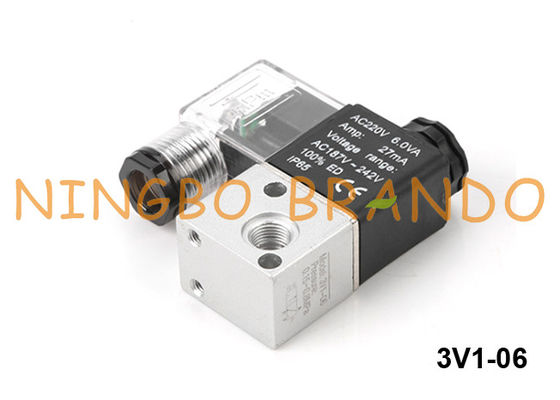 3V1-06 Airtac Type Pneumatic Solenoid Valve 3/2 Way DC24V