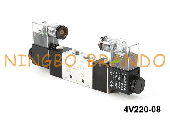 4V220-08 Airtac Type Pneumatic Solenoid Valve 5/2 4V220-08-B 24VDC