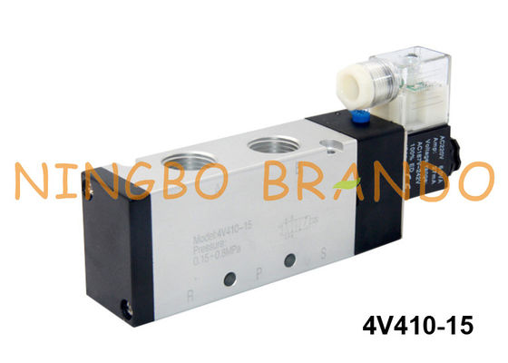 4V410-15 Airtac Type Air Pneumatic Solenoid Valve 220V 5/2 Way 1/2''