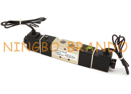 4V120-06 1/8'' Double Solenoid 5/2 Way Pneumatic Air Control Valve