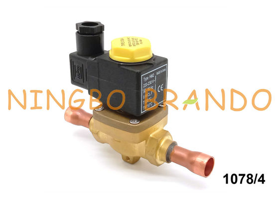 1/2 Inch Solder Refrigeration Solenoid Valve Castel Type 1078/4