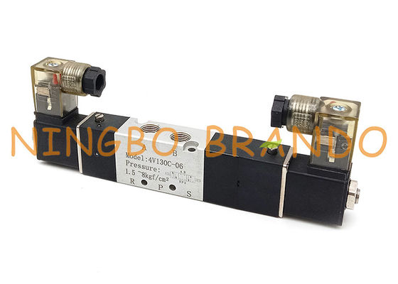 4V130C-06 Double Solenoid 5/3 Way Closed Center Pneumatic Solenoid Valve