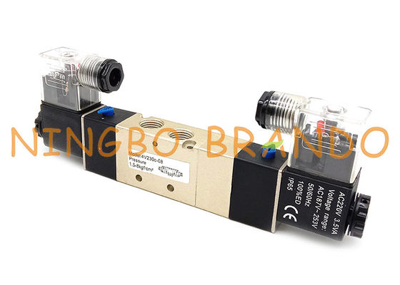 4V230C-08 1/4'' Double Solenoid 5/3 Way Closed Center Pneumatic Solenoid Valve