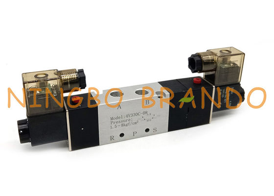 4V330C-08 1/4'' Double Solenoid 5/3 Way Pneumatic Air Control Valve