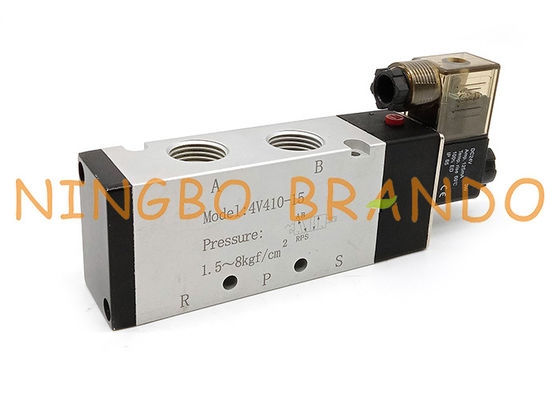 4V410-15 1/2'' Inch Single Solenoid 5/2 Way Pilot Pneumatic Valve