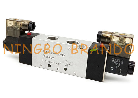 4V420-15 1/2'' Inch Double Solenoid 5/2 Way Pneumatic Valve