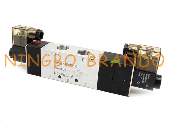 4V430C-15 1/2'' 5/3 Way Internally Pilot Pneumatic Air Control Valve