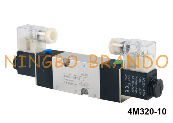 4M320-10 Airtac Type Solenoid Pneumatic Valve Namur 5/2 Way