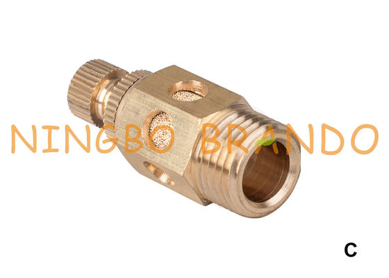 Adjustable Pneumatic Throttle Valve With Silencer Sintered Bronze