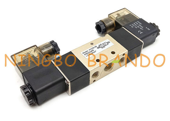 4V220-08 1/4'' Termianl Box 5/2 Way Double Solenoid Pneumatic Valve