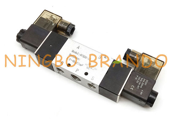 4V320-10 3/8 Inch 5/2 Way Double Coil Pneumatic Solenoid Valve