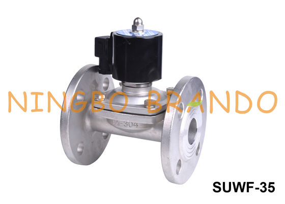SUWF-35 1 1/4'' Flanged Stainless Steel Water Solenoid Valve 24V 220V