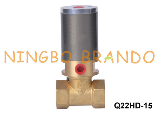 Q22HD-15 1/2'' DN15 2 Way Brass Body Pneumatic Air Piston Valve