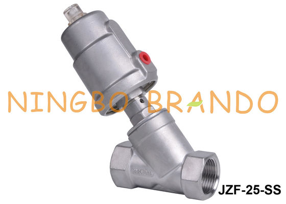 1'' Threaded DN25 Stainless Steel Head Angle Seat Valve Pneumatic