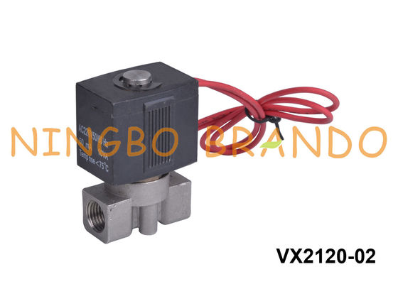 VX2120-02 SMC Type 2 Way NC Stainless Steel Solenoid Valve 1/4'' 24V 220V