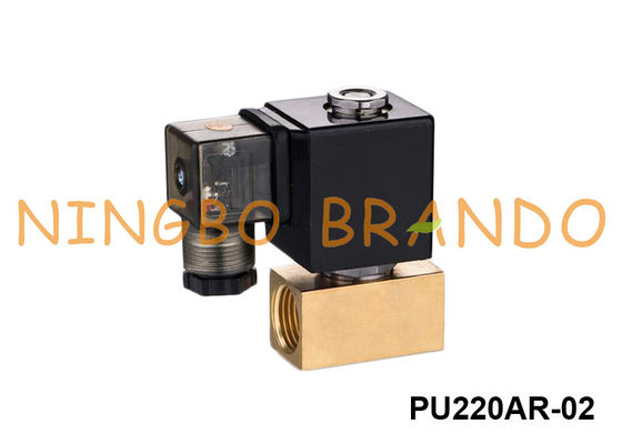 PU220AR-02 Shako Type 1/4'' Brass Solenoid Valve 2 Way NC 24VDC 220VAC