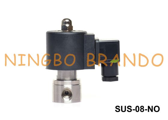 1/4'' 2 Way NO PTFE Seal Stainless Steel Solenoid Valve 24V 220V