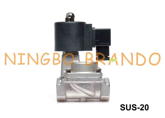 3/4'' Piston Pilot Operated Stainless Steel Solenoid Valve 24V 220V