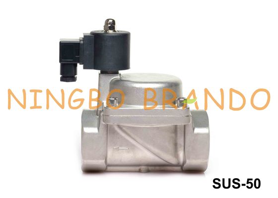 2'' Piston Pilot-Operated Solenoid Valve Stainless Steel 24VDC 220VAC