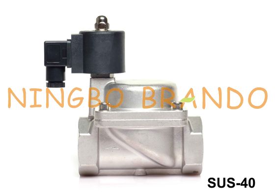 1 1/2'' 2 Way Normally Closed Solenoid Valve Stainless Steel 24V 220V