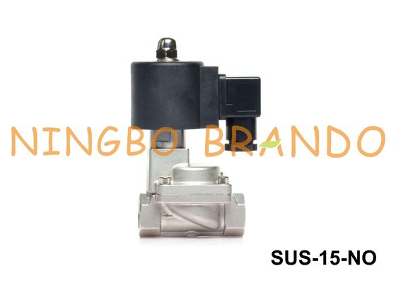 1/2'' 2 Way Normally Open Stainless Steel Solenoid Valve 24V 220V