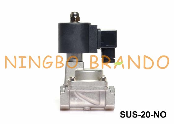 3/4'' 2 Way NO Stainless Steel 304 Body Solenoid Valve 24VDC 220VAC