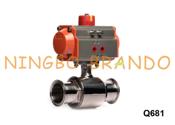 Sanitary Stainless Steel Tri Clamp Ball Valve With Pneumatic Actuator