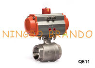 2 Inch SS304 Air Operated Ball Valve With Pneuamtic Actuator
