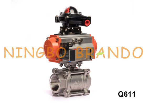 Pneumatic Actuated Ball Valve With Solenoid Valve Limit Switch