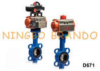 Pneumatic Actuated Butterfly Valve With Solenoid Valve Limit Switch
