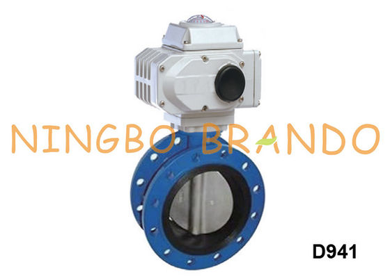 Flange Cast Iron Electric Actuator Butterfly Valve 8'' DN200 24V 12V