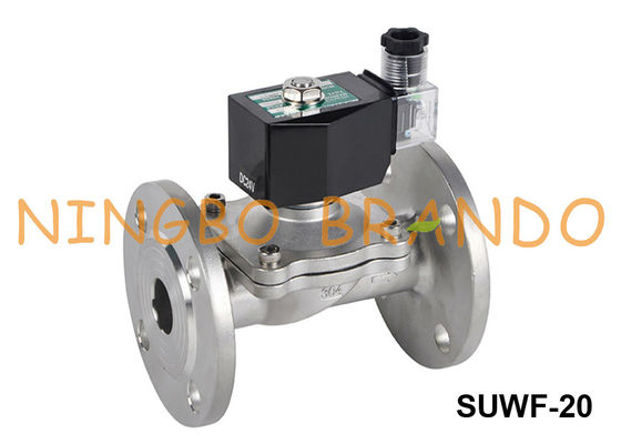 3/4'' Flange End Water Solenoid Valve Stainless Steel SUWF-20 220V 24V