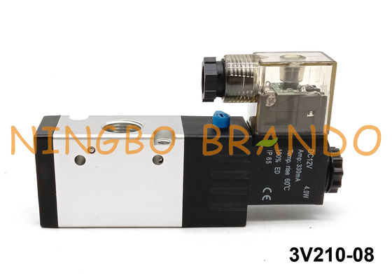 3V210-08 Airtac Type Pneumatic Solenoid Valve 3/2 Way 1/4'' 12V DC