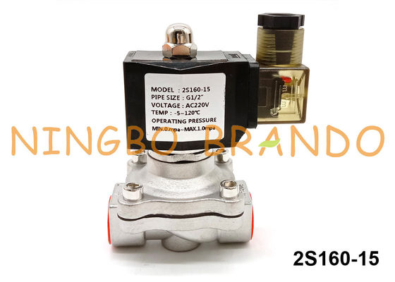 2S160-15 1/2 Inch Stainless Steel Electric Solenoid Valve 24V 220V