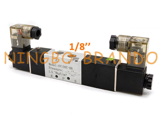 4V130C-06 5 Way 3 Position Closed Center Pneumatic Solenoid Valve