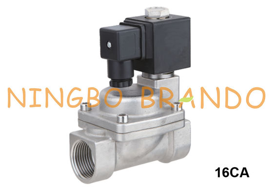 Piston Operated Solenoid Valve Steam Stainless Steel 3/8'' 1/2'' 3/4'' 1''