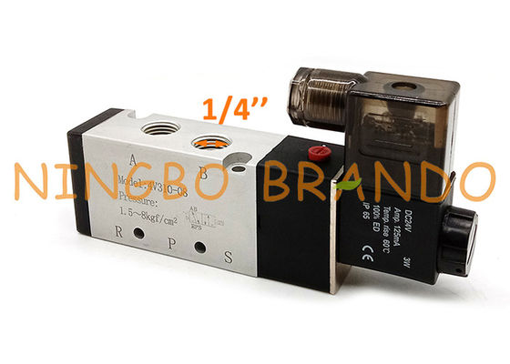 4V310-08 1/4 Inch 5/2 Way Single Coil Pilot Pneumatic Solenoid Valve