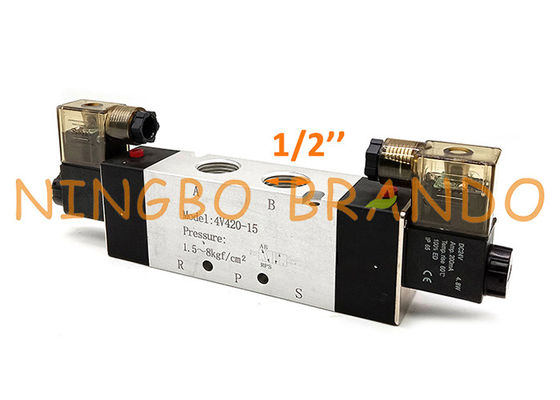 4V420-15 1/2'' Double Solenoid 5/2 Way Pneumatic Air Control Valve