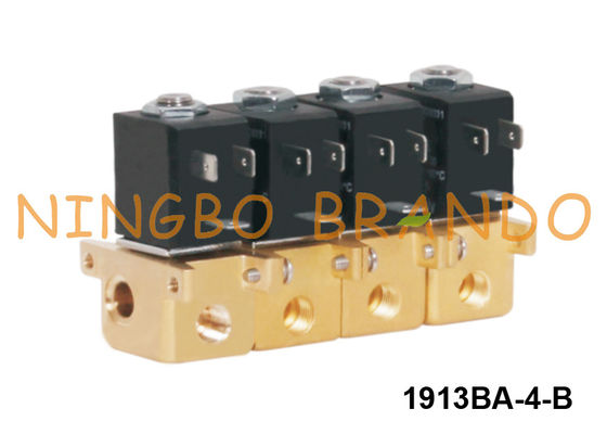 1/8'' 1/4'' 4 Group 2 Way NC Brass Solenoid Valve Combination 24V 220V