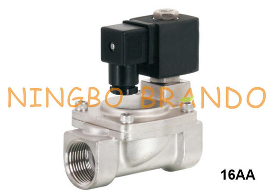 PTFE Diaphragm Stainless Steel Solenoid Valve 3/8'' 1/2'' 3/4'' 1'' 24V 220V